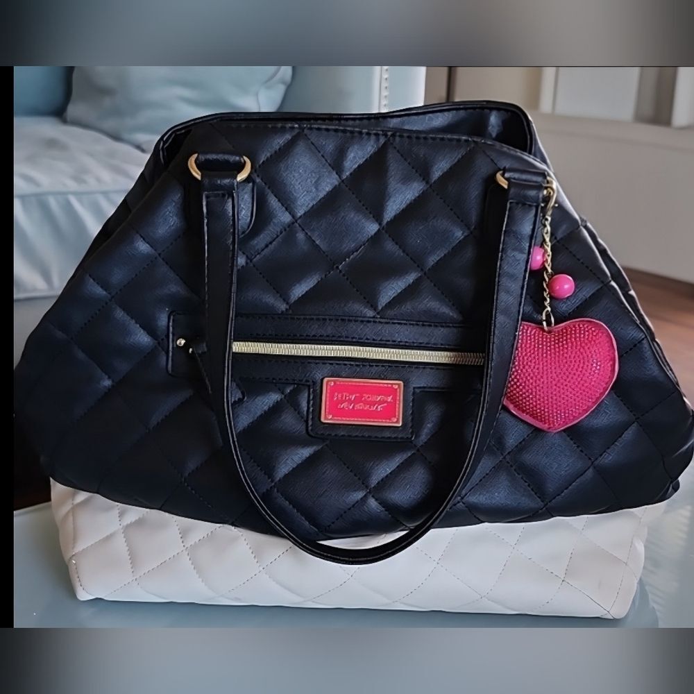 Betsey Johnson Quilted Cherry Girl Tote/Weekender Bag